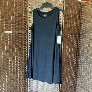 Ronni Nicole Black Eyelet Sleeveless Midi Dress